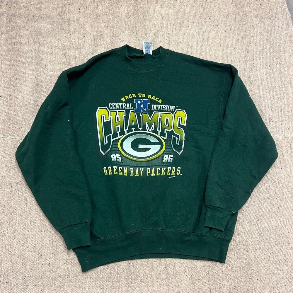 Vintage Green Bay Packers Sweatshirt Mens XXL Green 1990s NFL